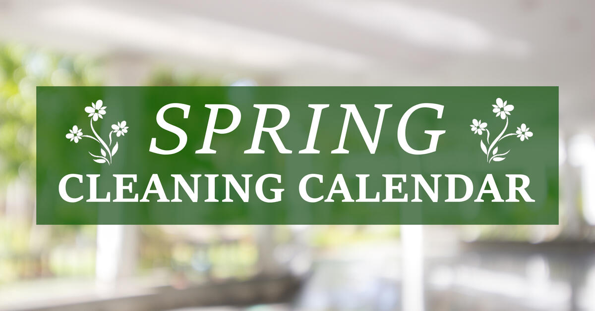 spring cleaning calendar