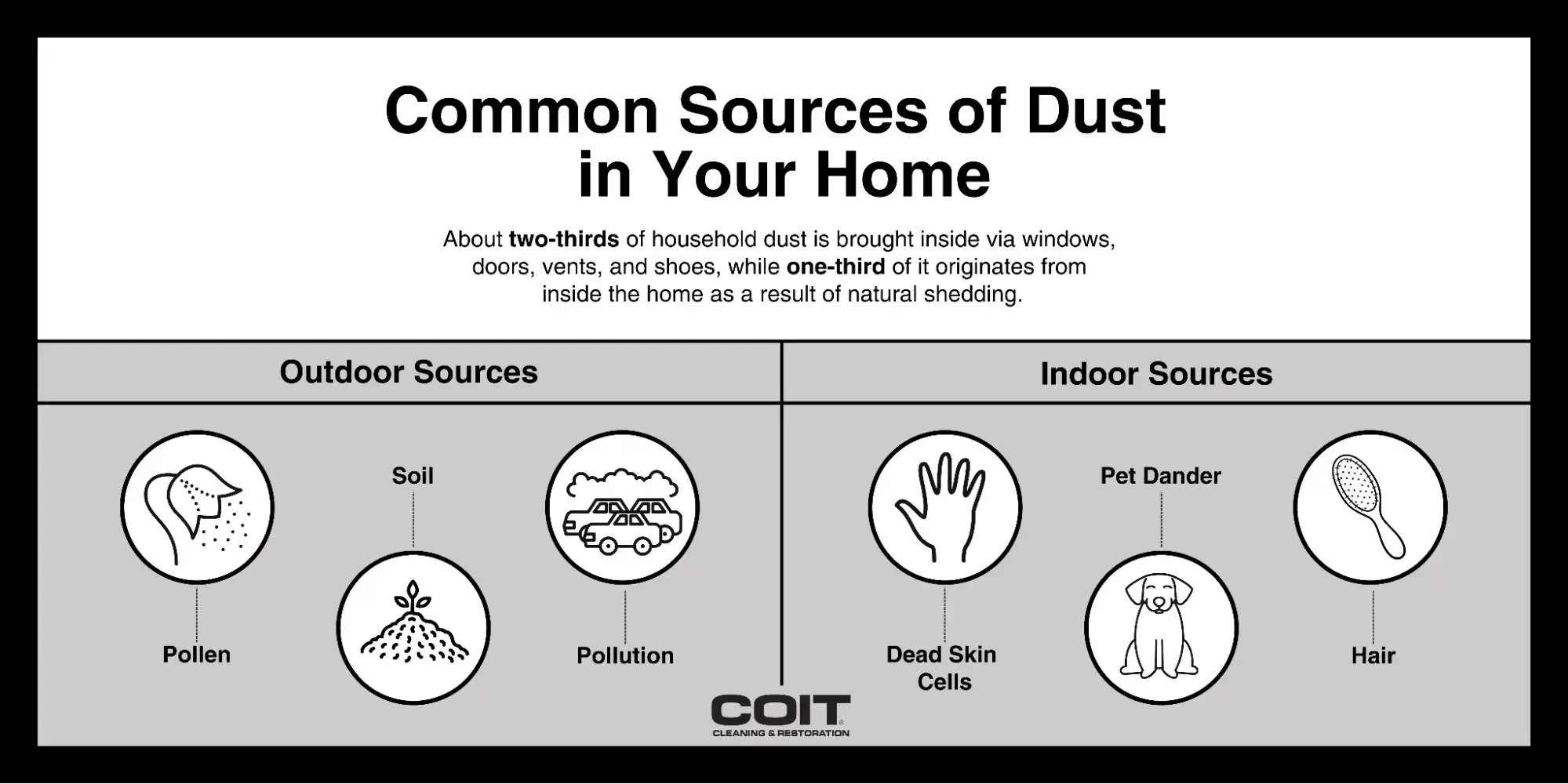 What is common sources of dust in your home