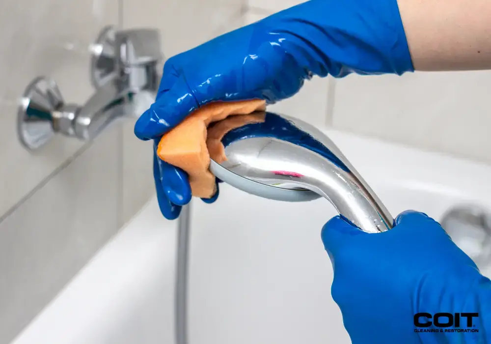 Using Vinegar to Clean the a showerhead